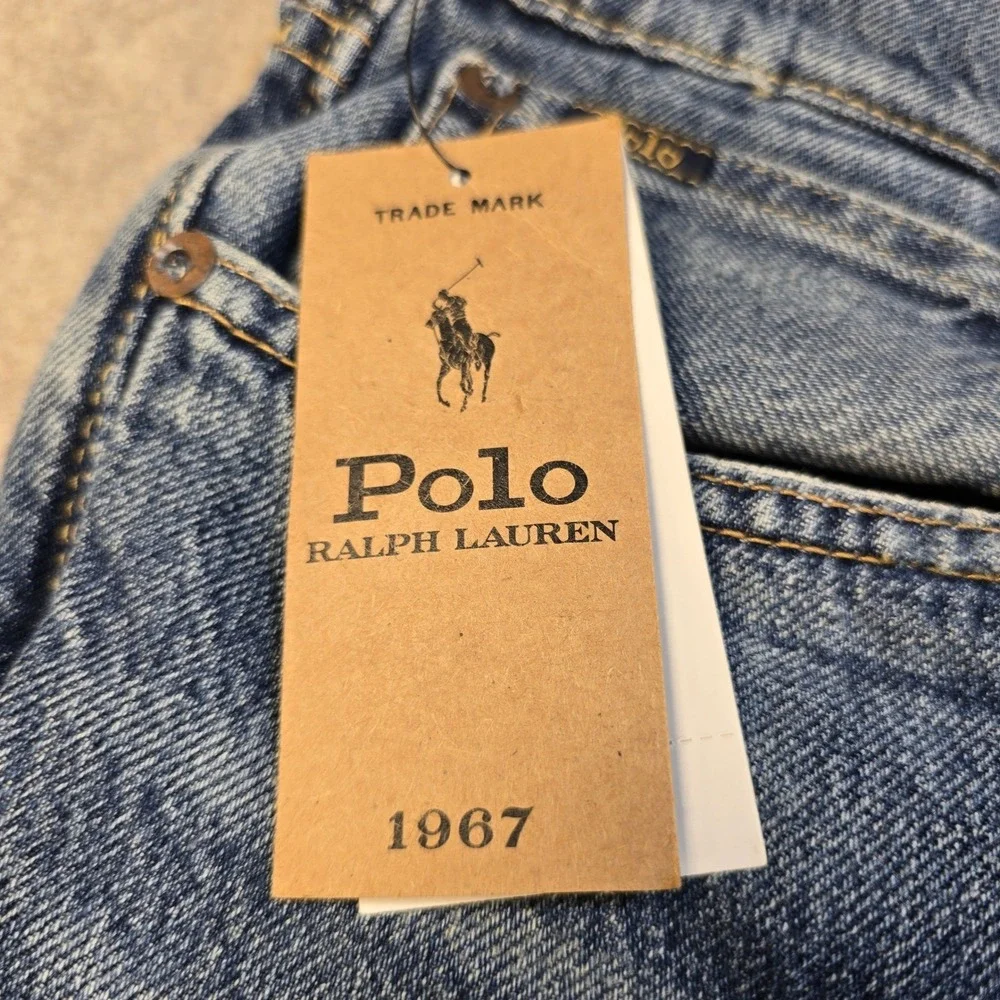 NWT Polo Ralph Lauren Sullivan Slim Jeans Men 40x32 Blue Warp Stretch Distressed